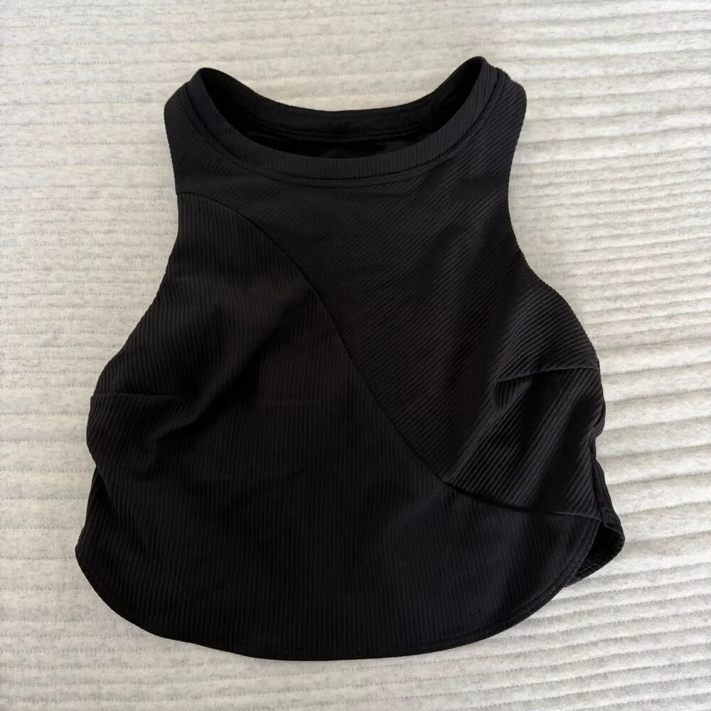 Lululemon Ribbed Longline Yoga Bra Black